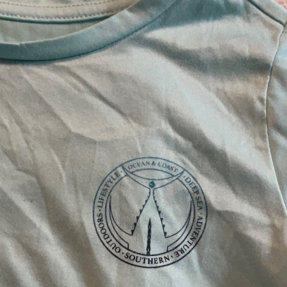 Blue Short Sleeve Tee with Crew Neck - Picture 2 of 3